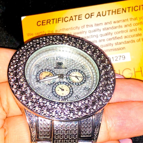 REAL DIAMOND EXCLUSIVE collection mens Bling watch - Picture 4 of 17